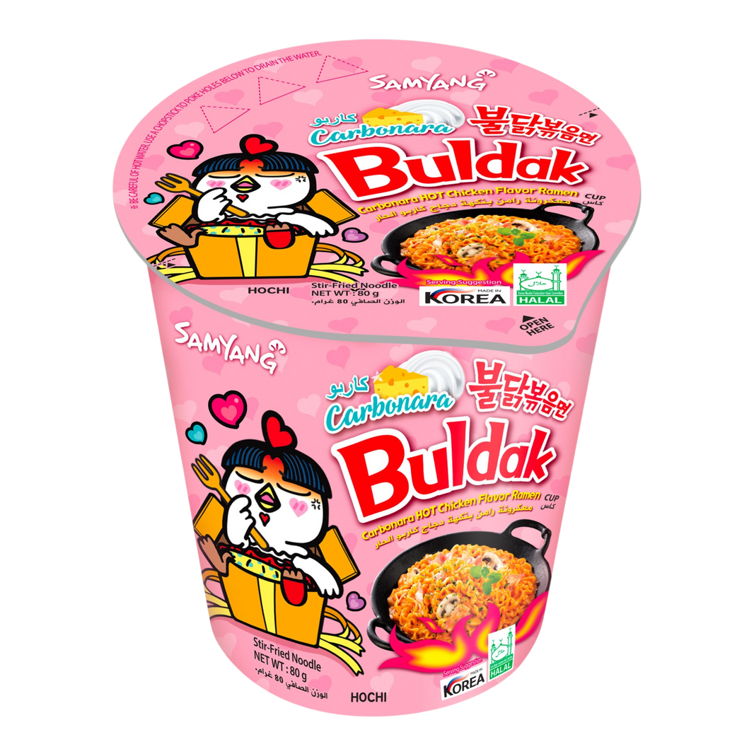 Samyang Buldak Ramen Carbonara Cup (Hot Chicken Flavor) 🍝🔥 80g