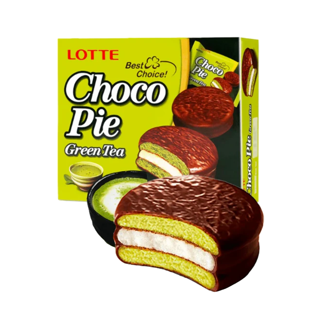 Choco Pie Green Tea Lotte (Matcha) 🍫🍵