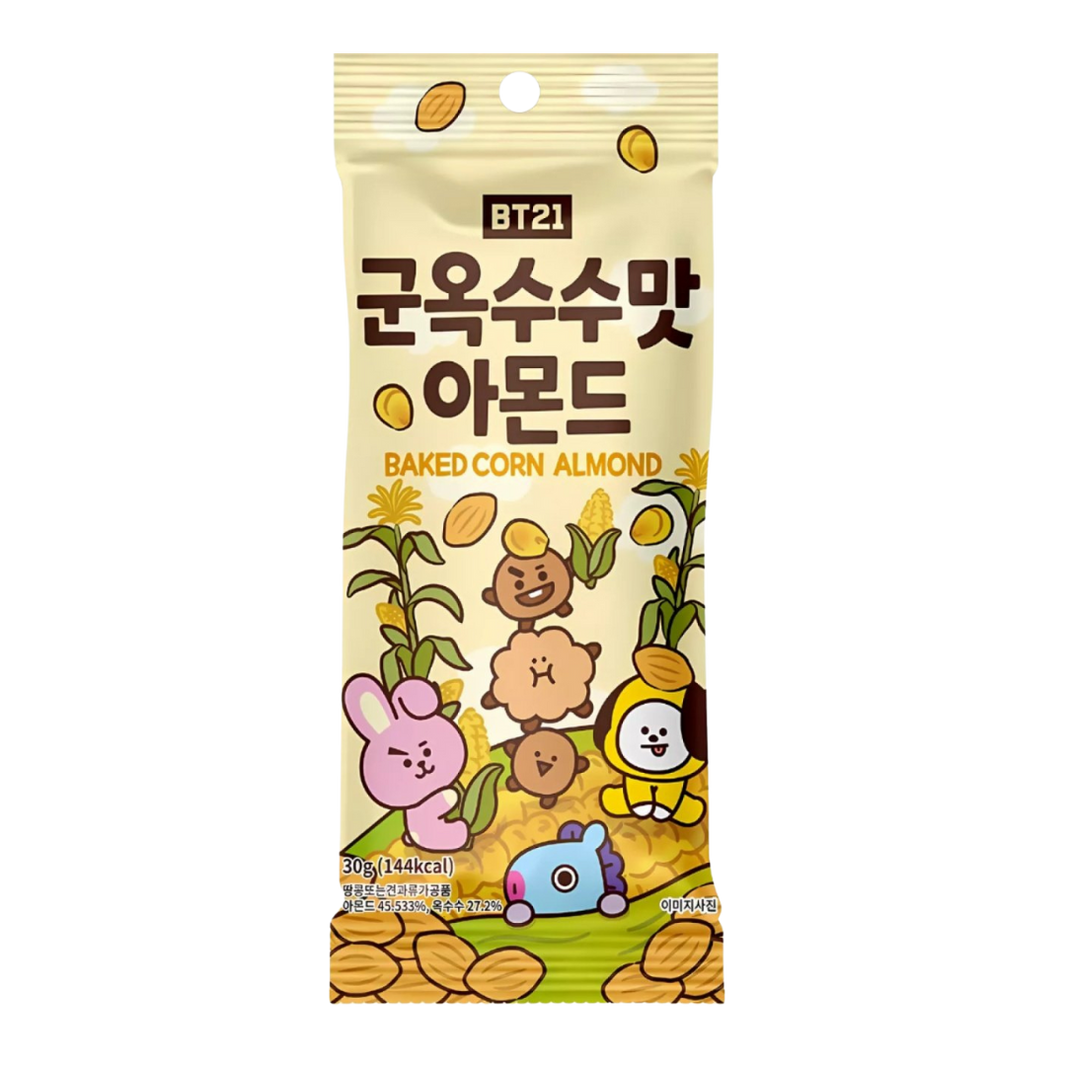 BT21 Almendras Sabor Maíz Tostado 30g