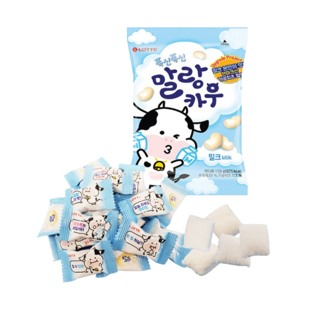 Caramelos Suaves Lotte Malrang Cow – Sabor Leche 79g