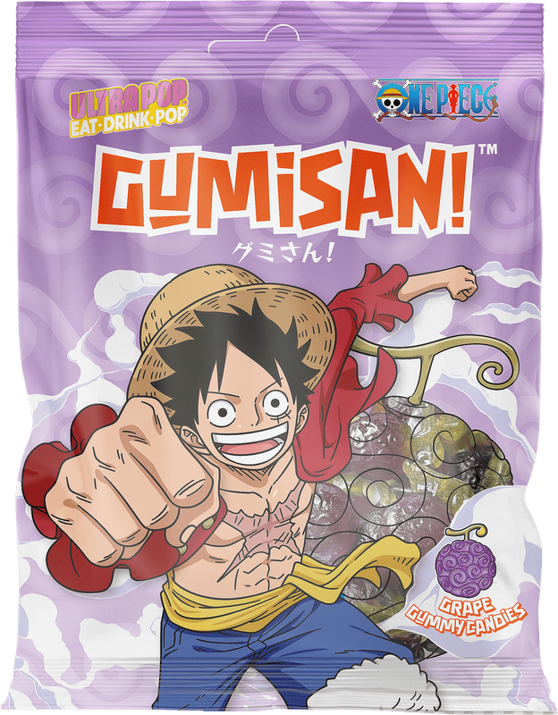Gumisan Grape Gummy Candies One Piece 180g