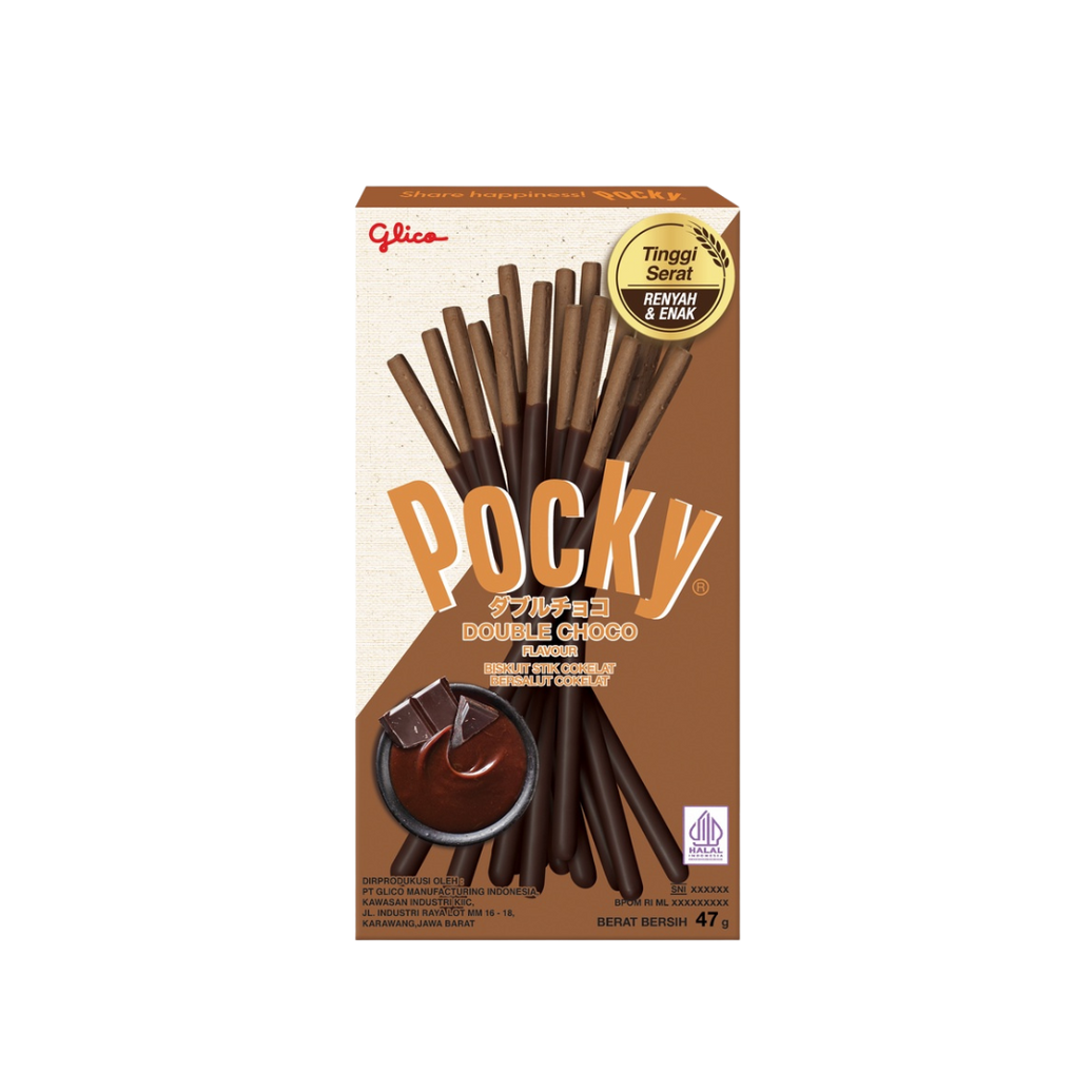 🤎 Pocky Double Choco – Doble Chocolate, Doble Sabor 47g🤎