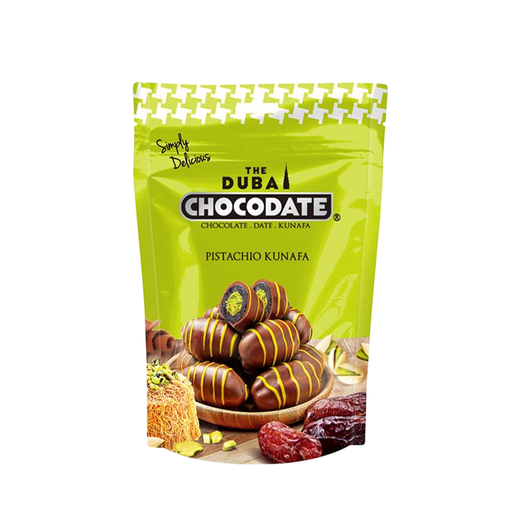 CHOCODATE Dátil Relleno de Pistacho Kunafa Recubierto con Chocolate 90g