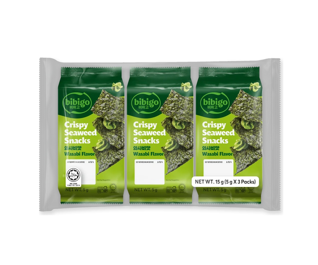 Bibigo alga crujientes sabor wasabi 15g