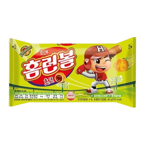 Snack Haitai Home Run Ball Chocolate 46g ⚾🍫