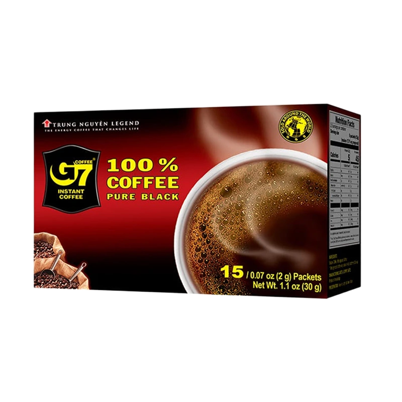 Café Instantáneo Negro 100% Puro 30g (x15 Sobres)