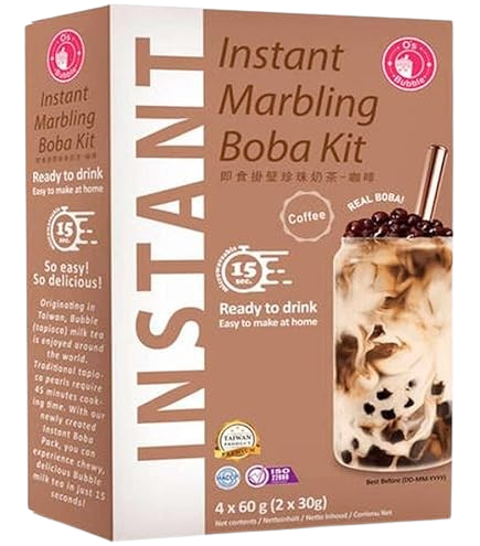 🧋Bubble Tea Set Sabor Té Negro con Bolas de Tapioca 240g (4x60g (30g+30g))