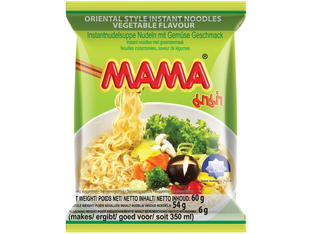 MAMA Fideos Instantáneos Sabor Vegetales 60 g