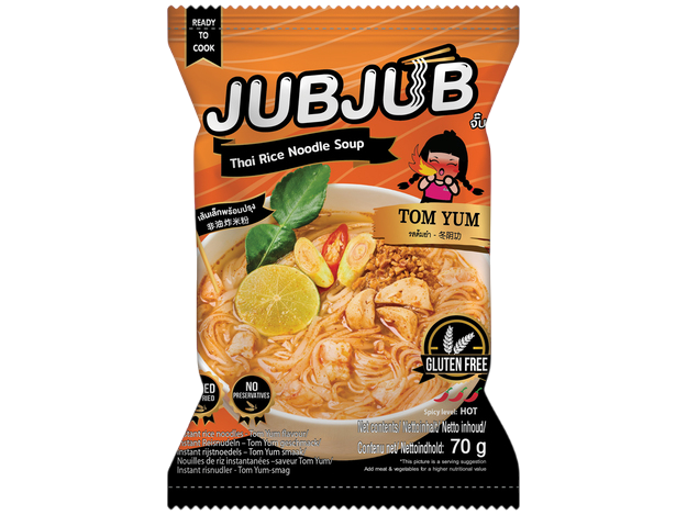 JUBJUB Thai Fideos de arroz Tom Yum 70g