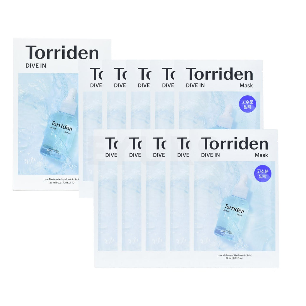 TORRIDEN mascarilla facial ácido hialurónico 10p