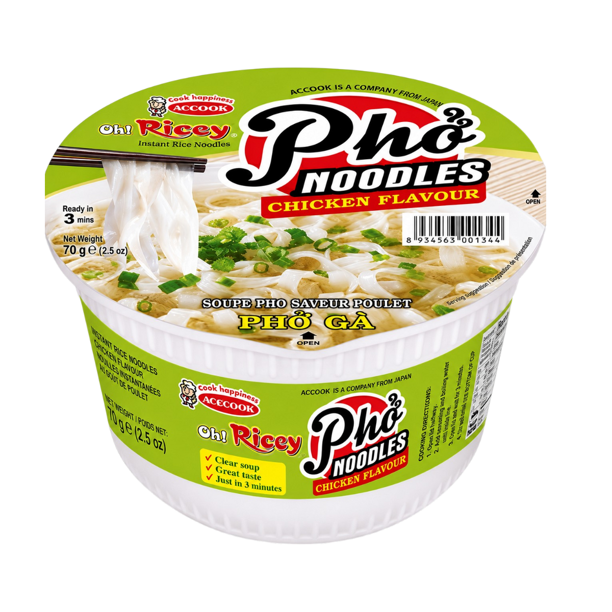 Oh! Ricey Pho Sabor Pollo 71g