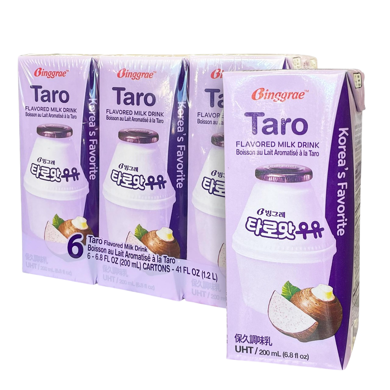 BINGGRAE Taro Milk 6x200ml