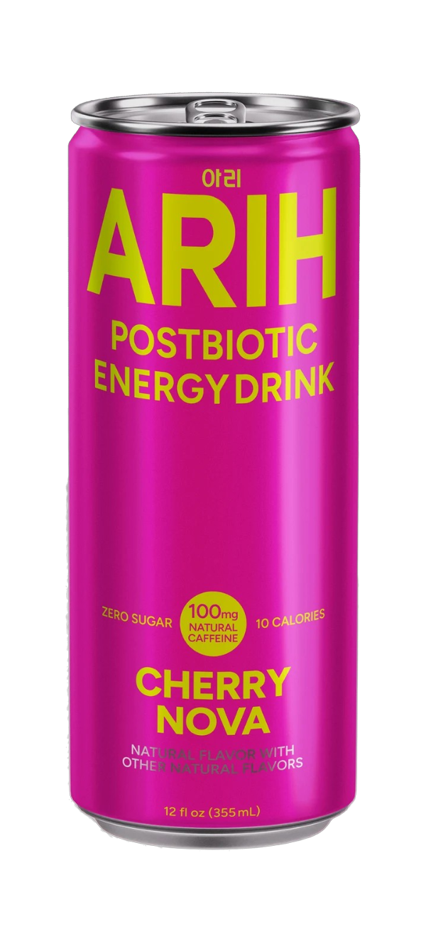 ARIH – Bebida energética con postbióticos sabor cereza 355ml