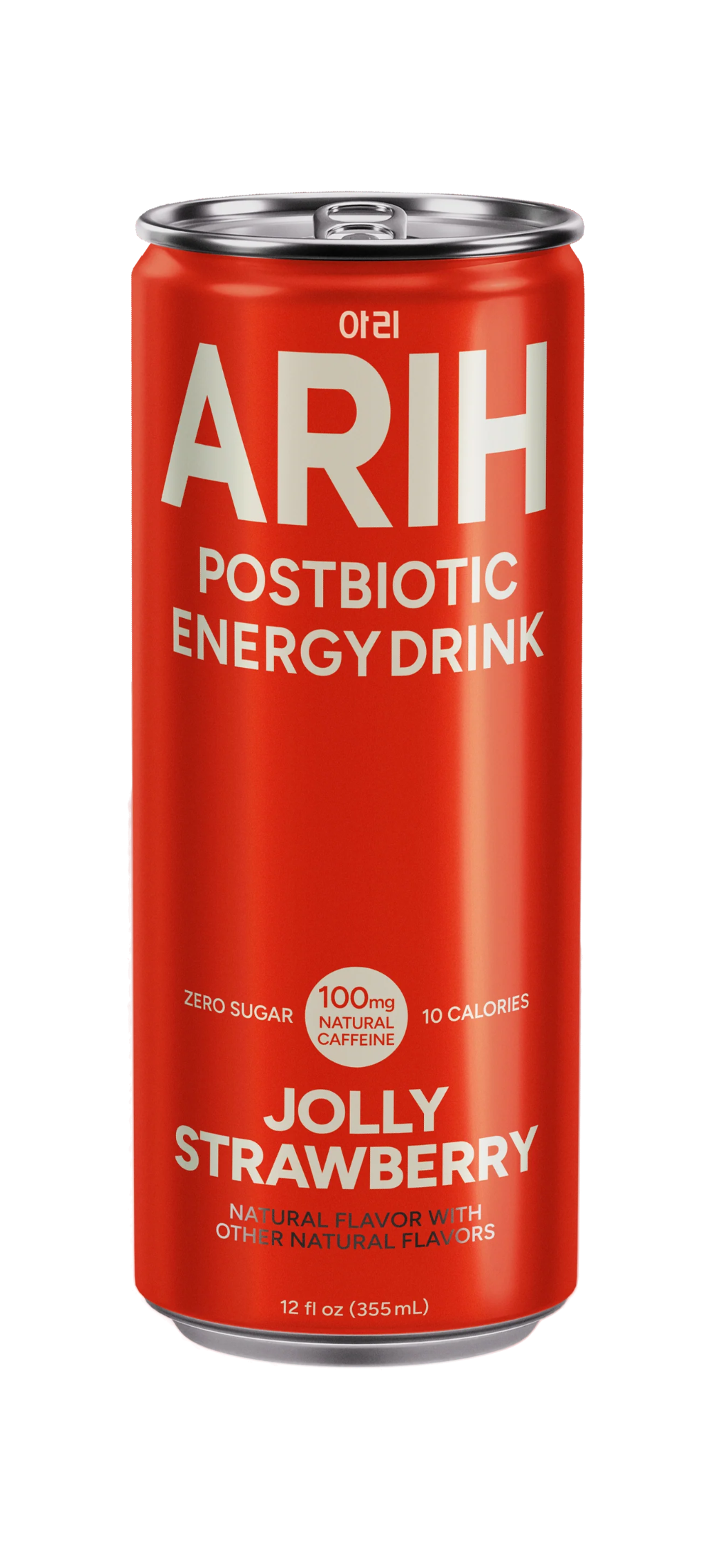 ARIH – Bebida energética con postbióticos sabor fresa 355 ml