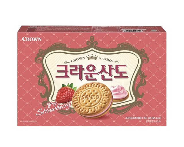 Galletas Sándwich Crown Sando Fresa (Strawberry) 🍓🍪