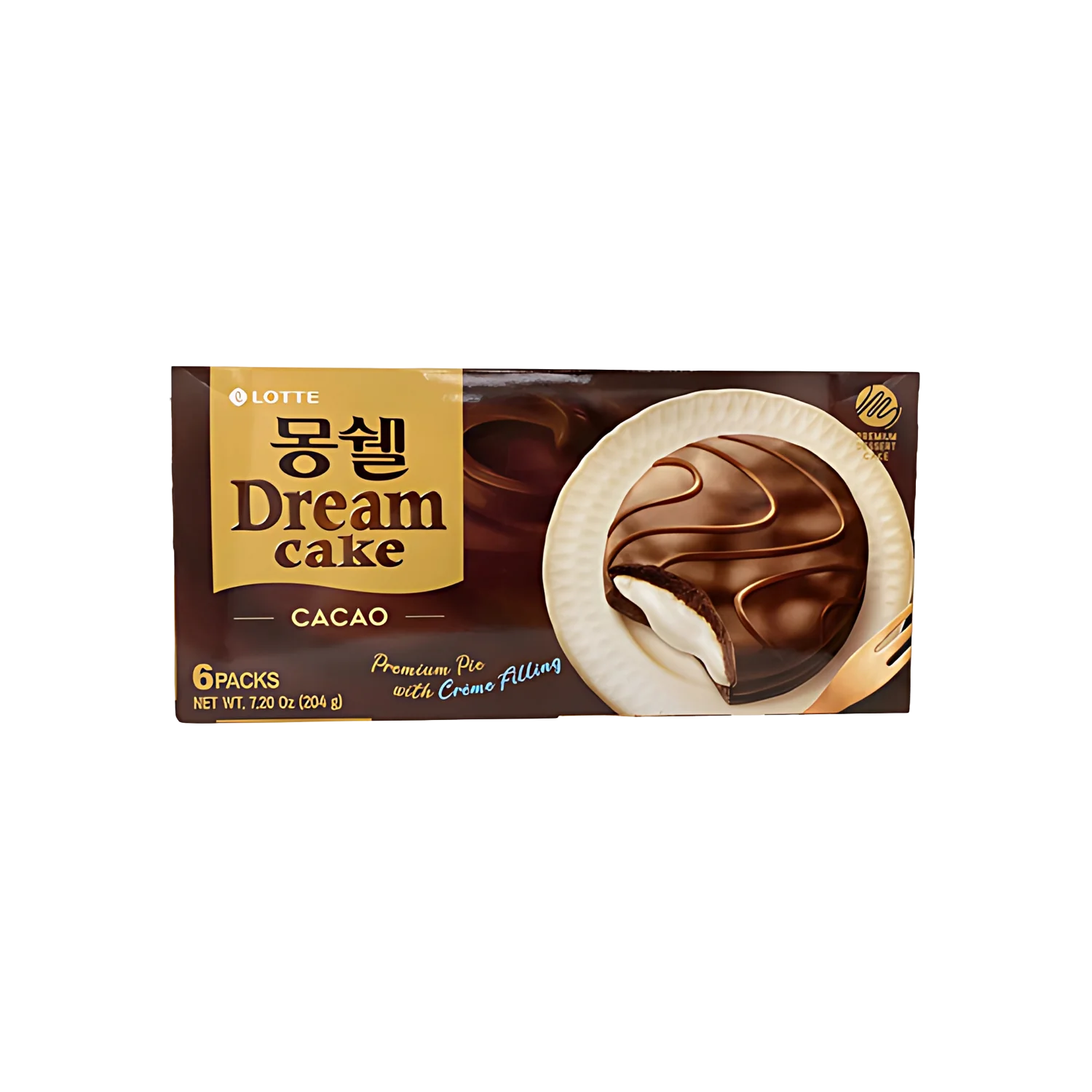 Dream Cake Cacao Lotte (6 unidades) 🍫✨
