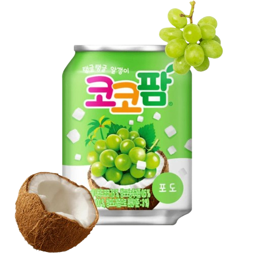🥤🍇 Bebida Coreana de Uva con Toppings de Coco – 238 ml
