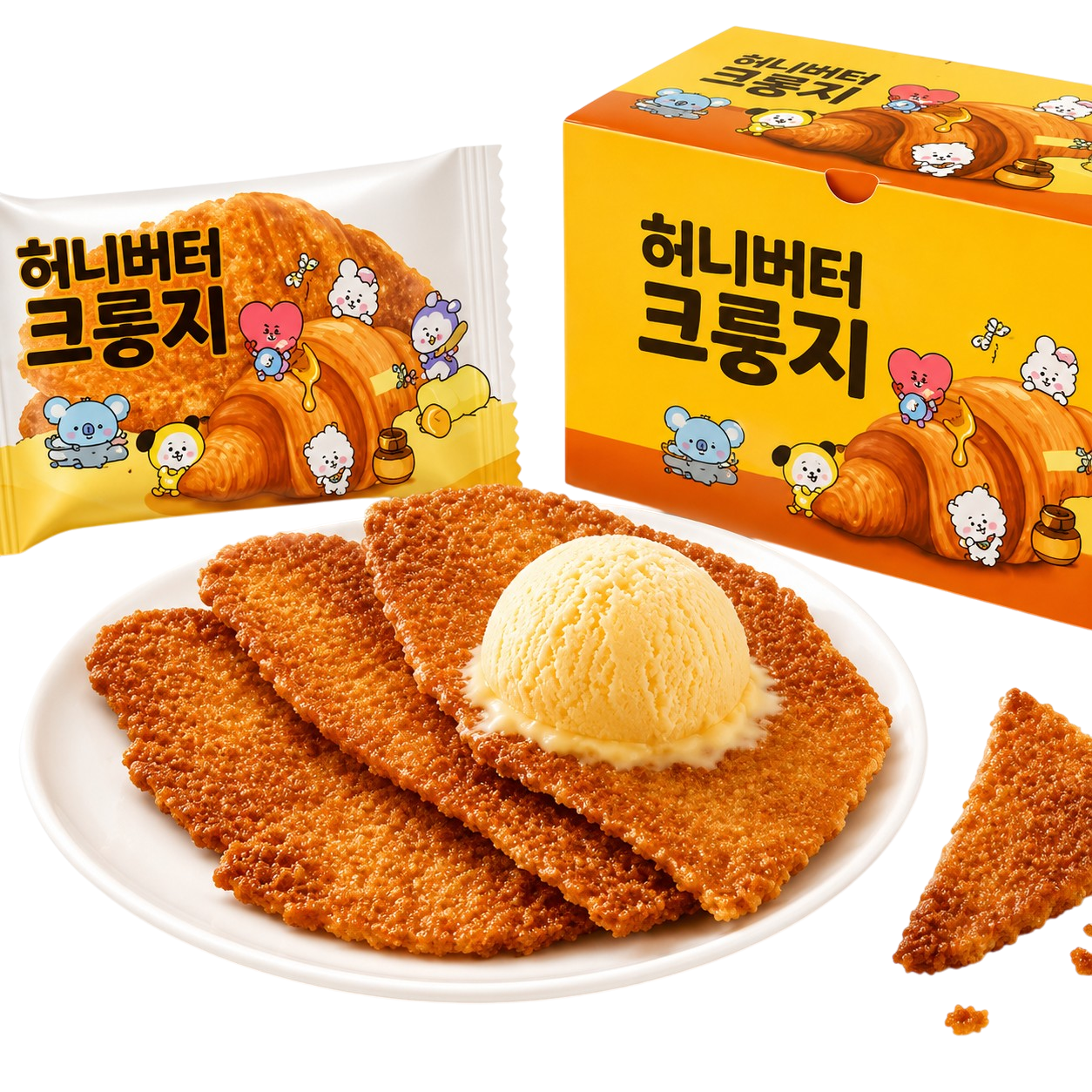 BT21 Galletas Crujientes Sabor Mantequilla con Miel