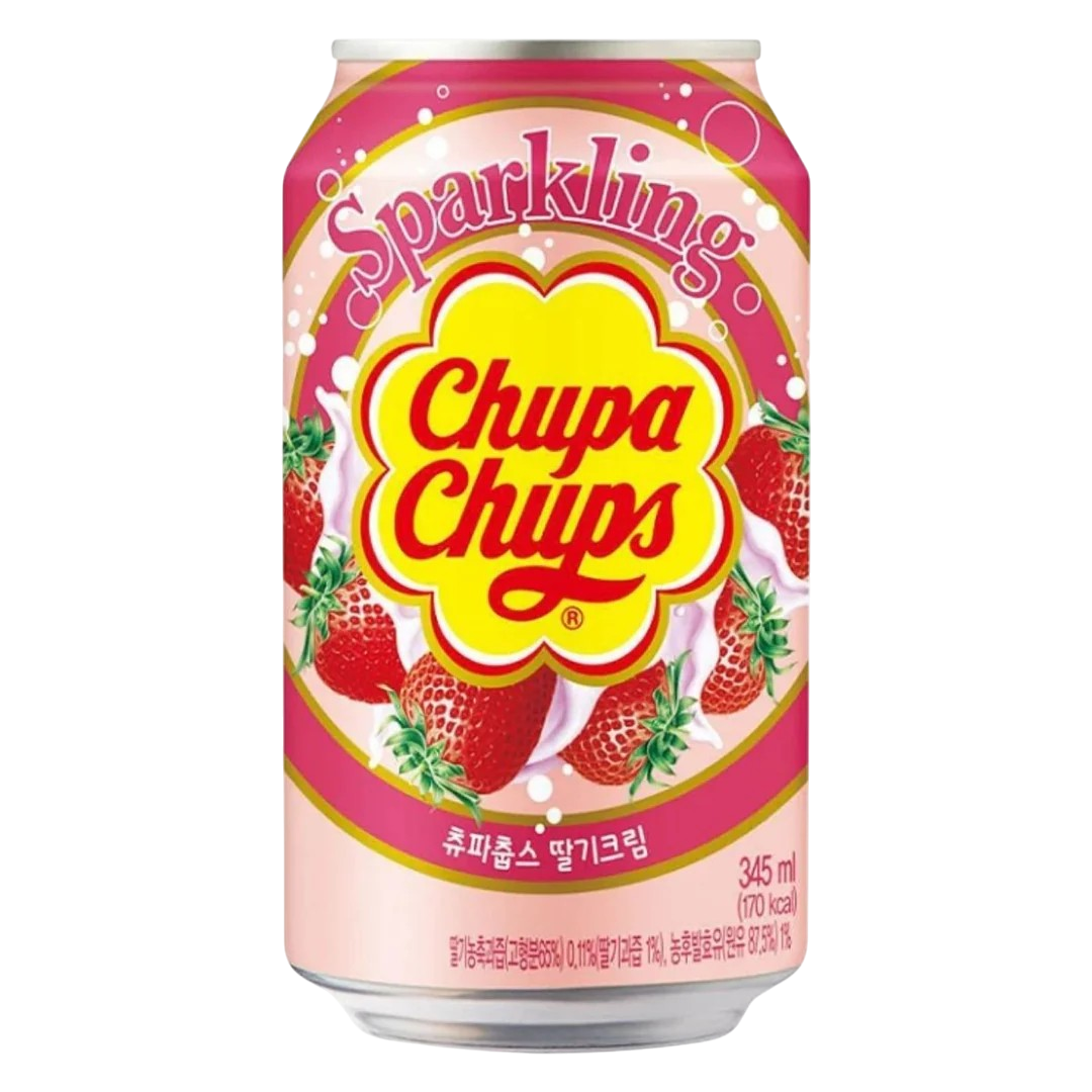 Chupa Chups Bebida con gas Sabor Fresa con Crema 345ml