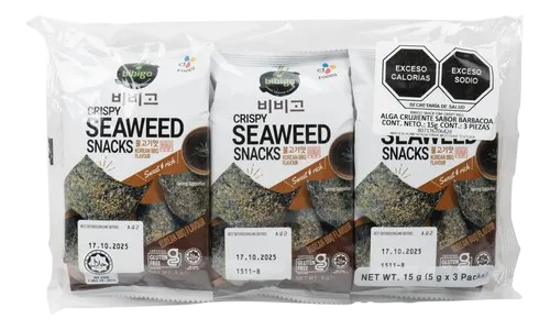Bibigo alga crujientes sabor BBQ 15g