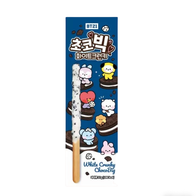BT21 Palitos de Galleta sabor Chocolate blanco y galleta 🍪 57g KR
