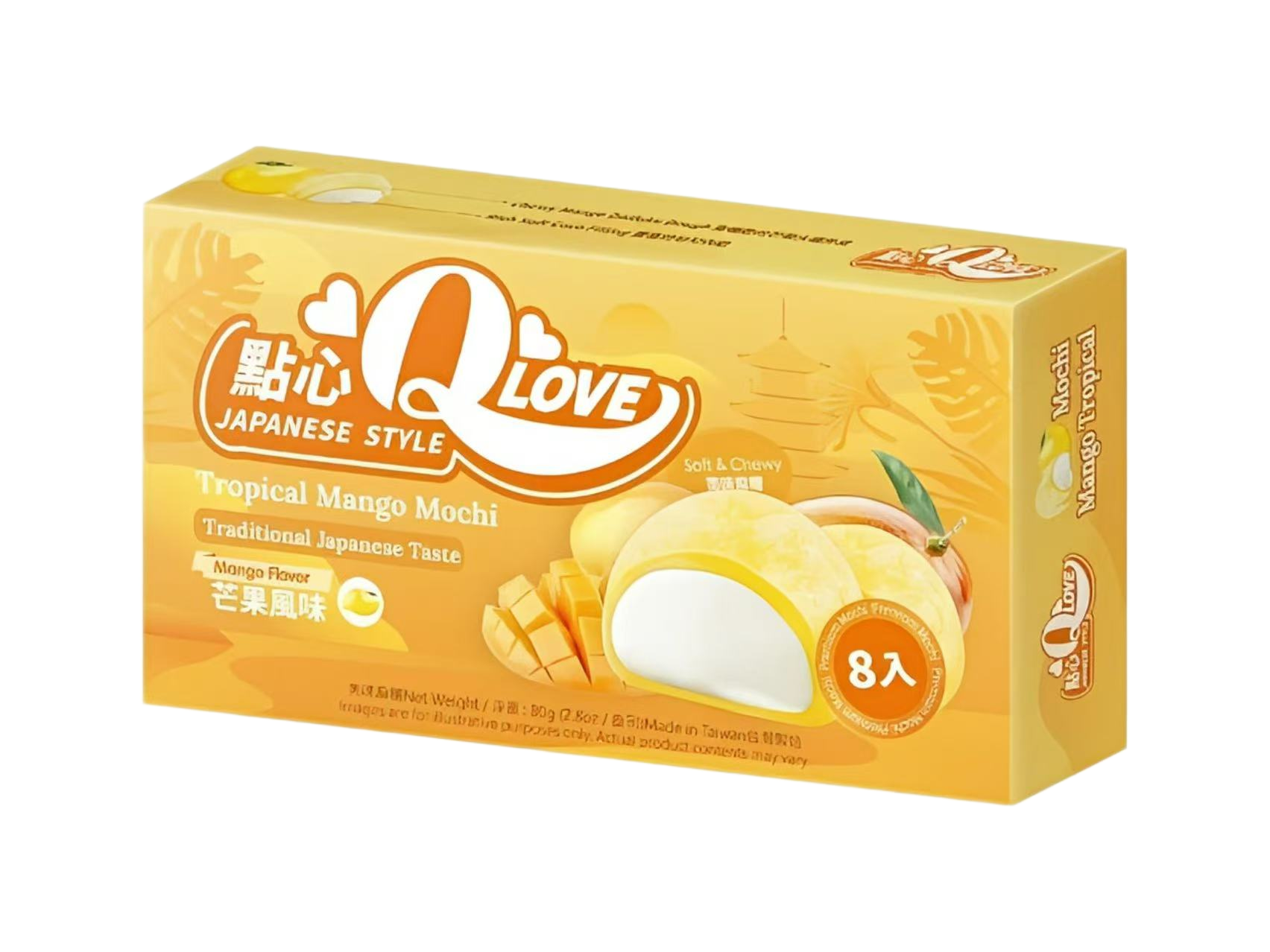 🥭🤍 Q LOVE Mochi Japonés 80G – Mango Tropical 🤍🍡