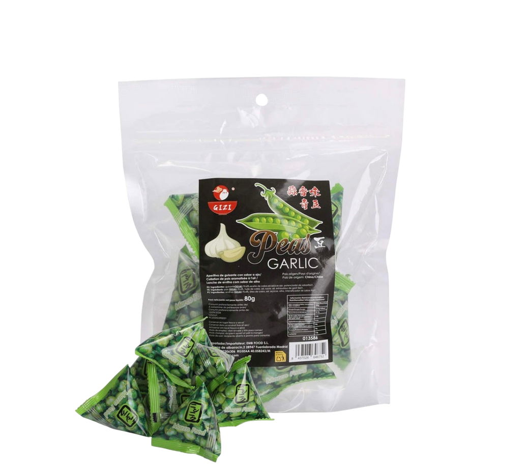 Aperitivo de guisante sabor ajo 80g