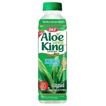 OKF Bebida de Aloe Vera King Sabor Original Cero Azúcar 500ml