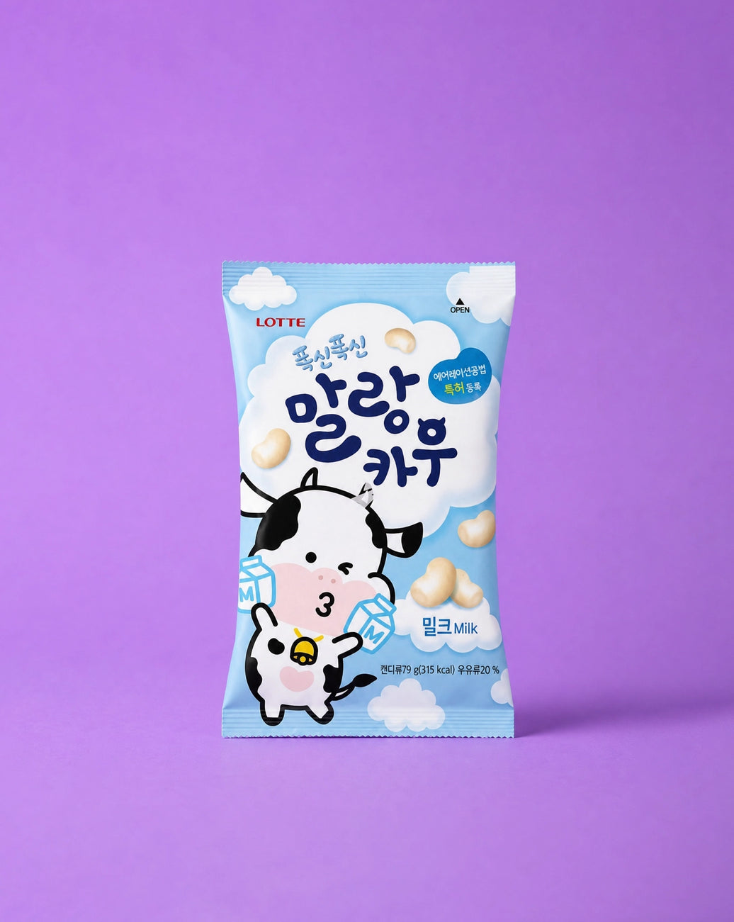 Lotte Malang Cow Milk Snack (Snack suave sabor leche)