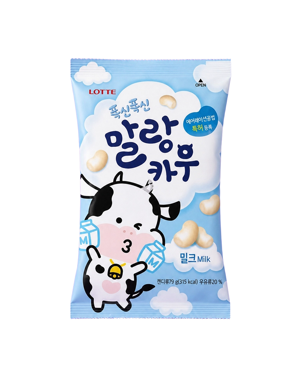 Lotte Malang Cow Milk Snack (Snack suave sabor leche)
