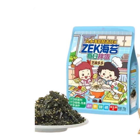 ZEK Algas nori deshidratadas con sesamo para bibimbap 70g