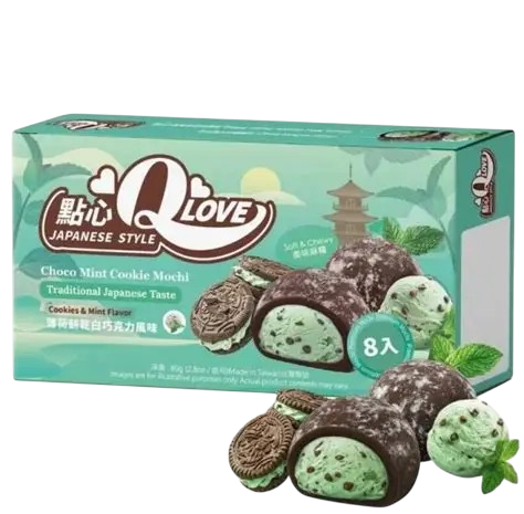 Mochi Galleta de Choco Menta (Premium) 80g QLOVE