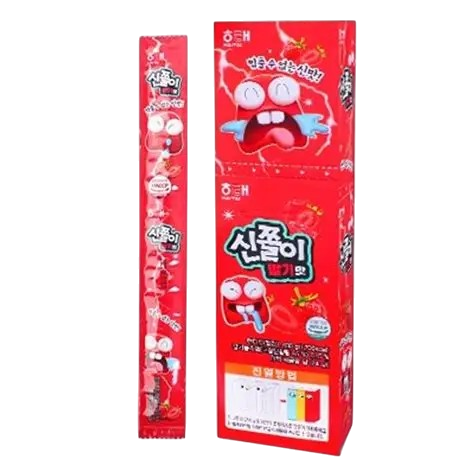 KR Haitai Long Sour Jelly Candy Strawberry