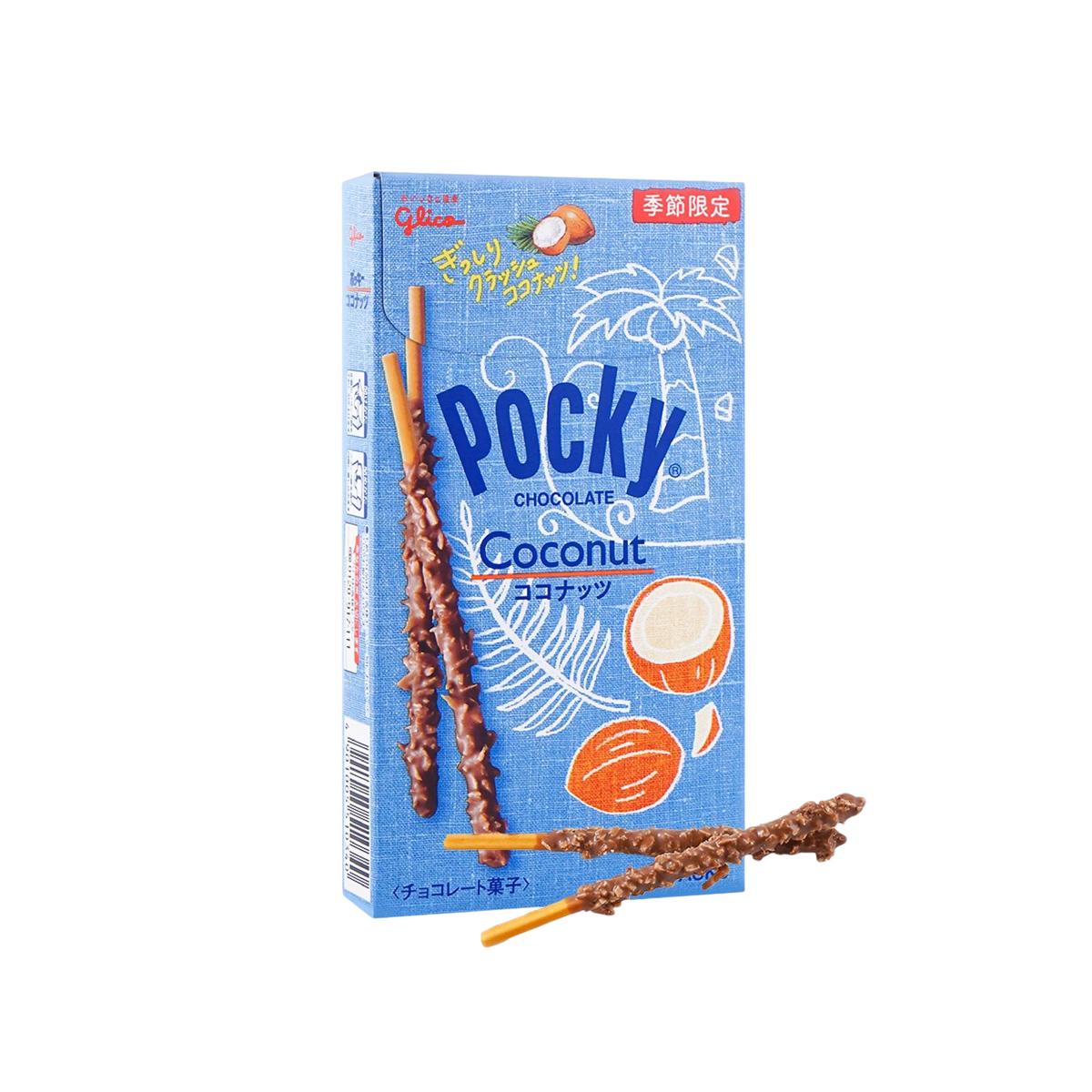 Glico Pocky Coconut – Chocolate y Coco 41g🥥🍫