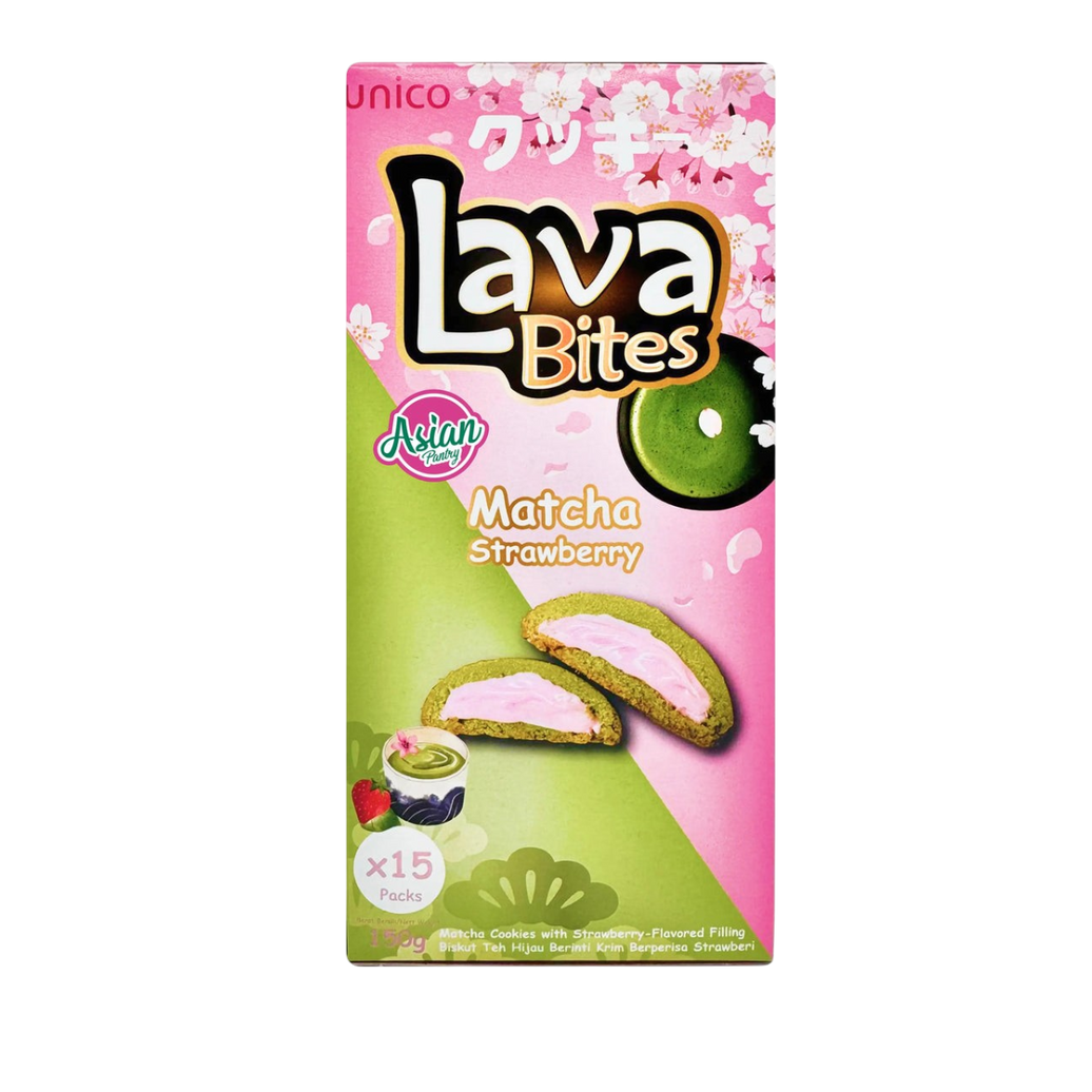 MY Lava Bites Cookies Matcha Fresa 150g
