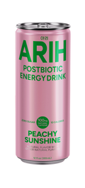 ARIH – Bebida energética con postbióticos sabor melocotón 355 ml