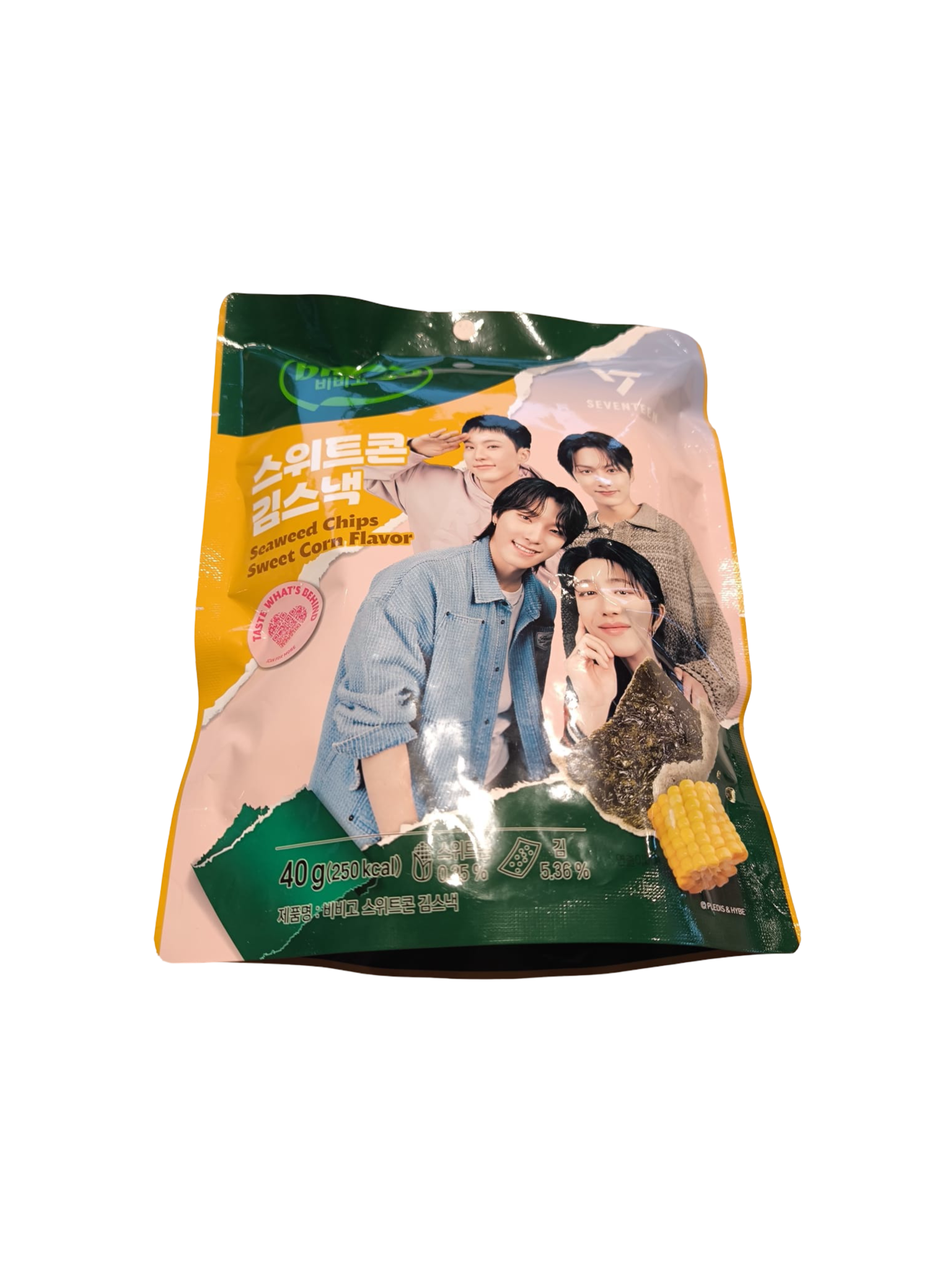 BIBIGO Seaweed Chips Sweet Corn Flavor SEVENTEEN Edition 40g