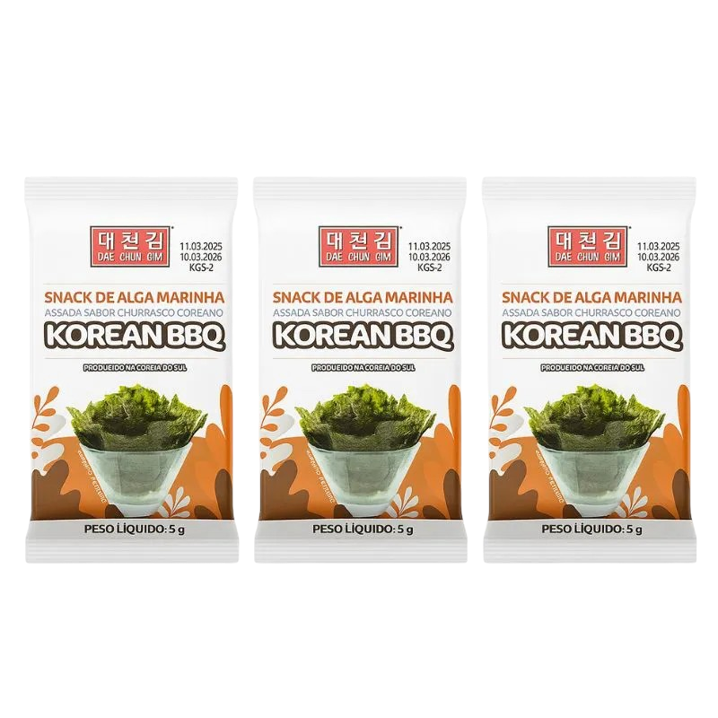 DAECHUMGIM alga crujientes sabor BBQ 12g