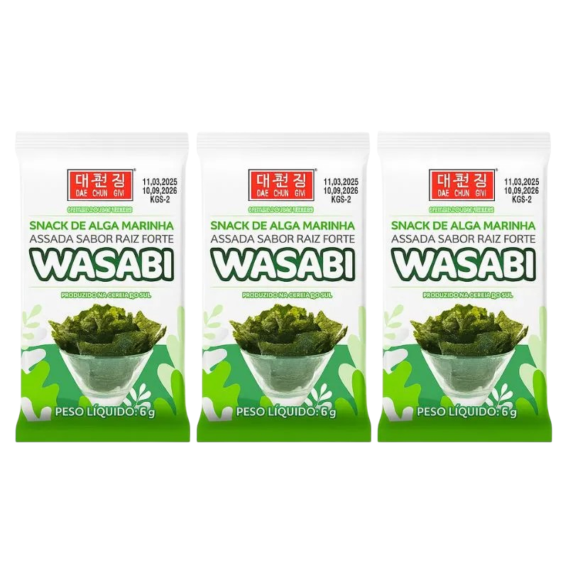 DAECHUMGIM alga crujientes sabor wasabi 12g