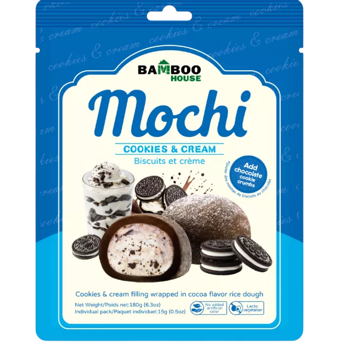 BAMBOO HOUSE Mochi sabor Galleta y crema 180g TW