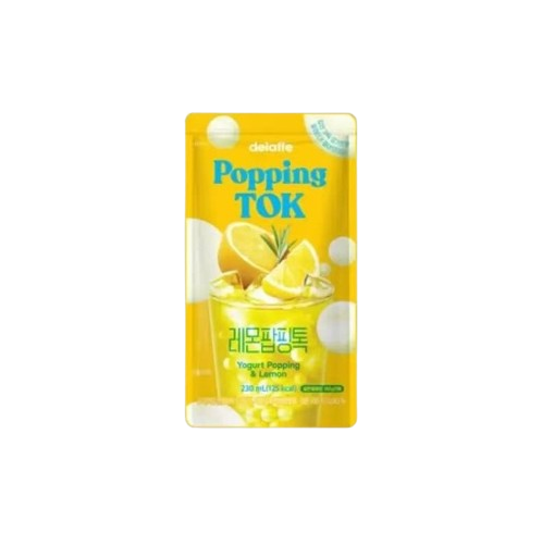 Popping Tok Yogurt &amp; Lemon (Bebida con perlas explosivas sabor yogurt y limón)