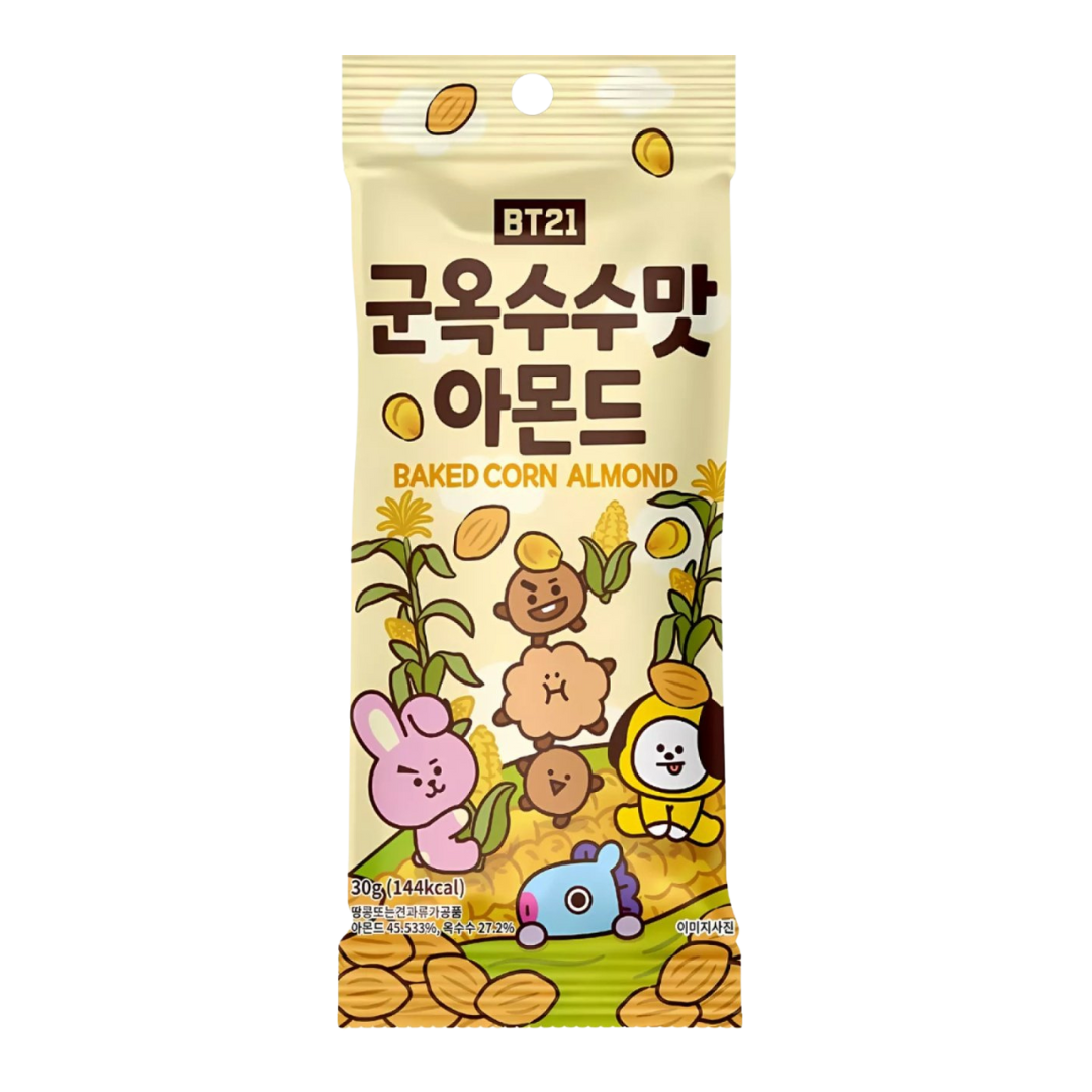 BT21 Almendras Sabor Maíz Tostado 30g