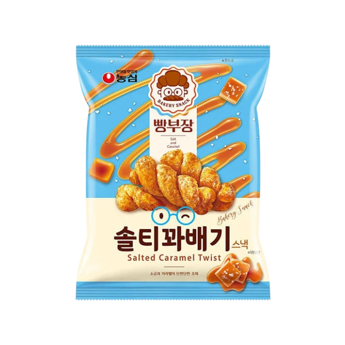 NONGSHIM Snack crujiente de espiral sabor caramelo salado 55g