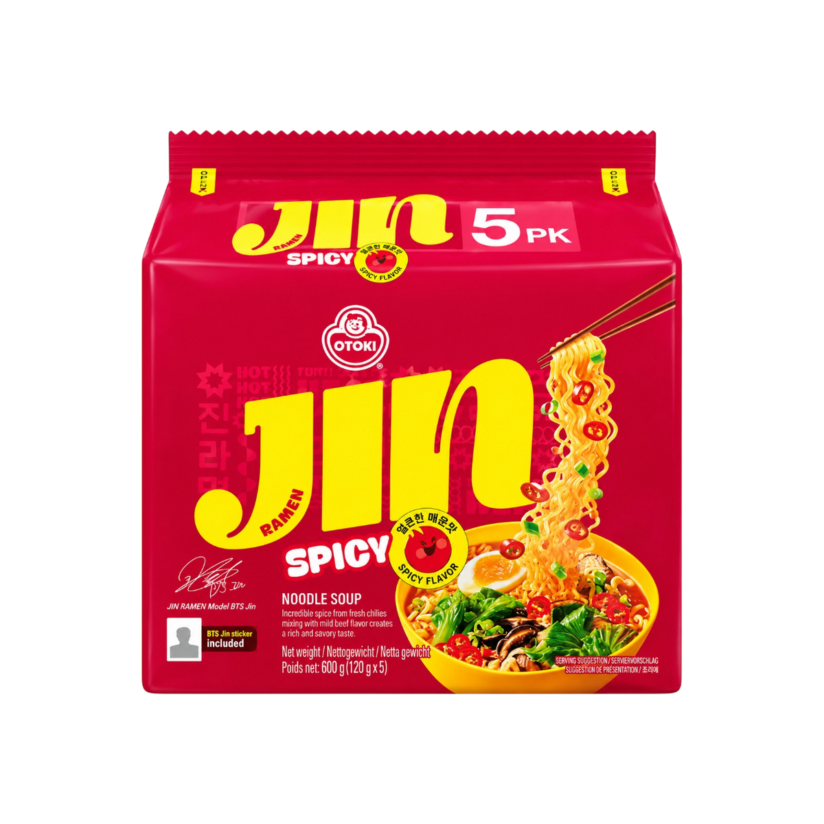 Ottogi Jin Ramen Picante 5pack 600g
