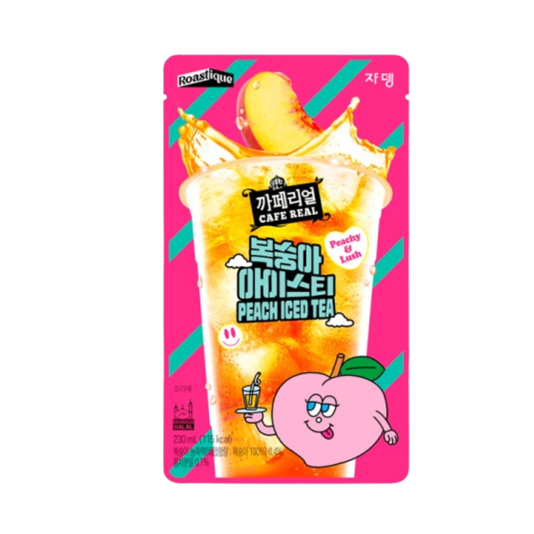 CAFE REAL PEACH ICED TEA 230ml
