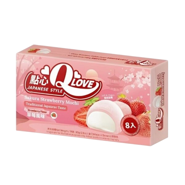 Mini mochi sabor Fresa y Sakura 80g QLOVE