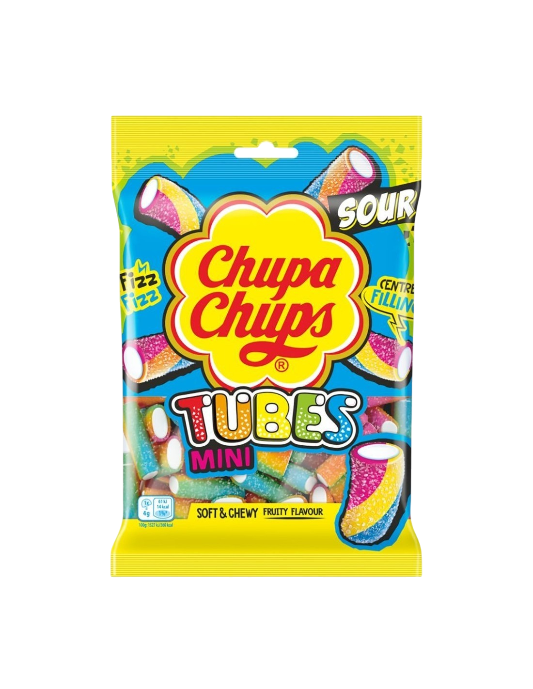 Chupa Chups gomitas Ácidas con Relleno Frutal 55g