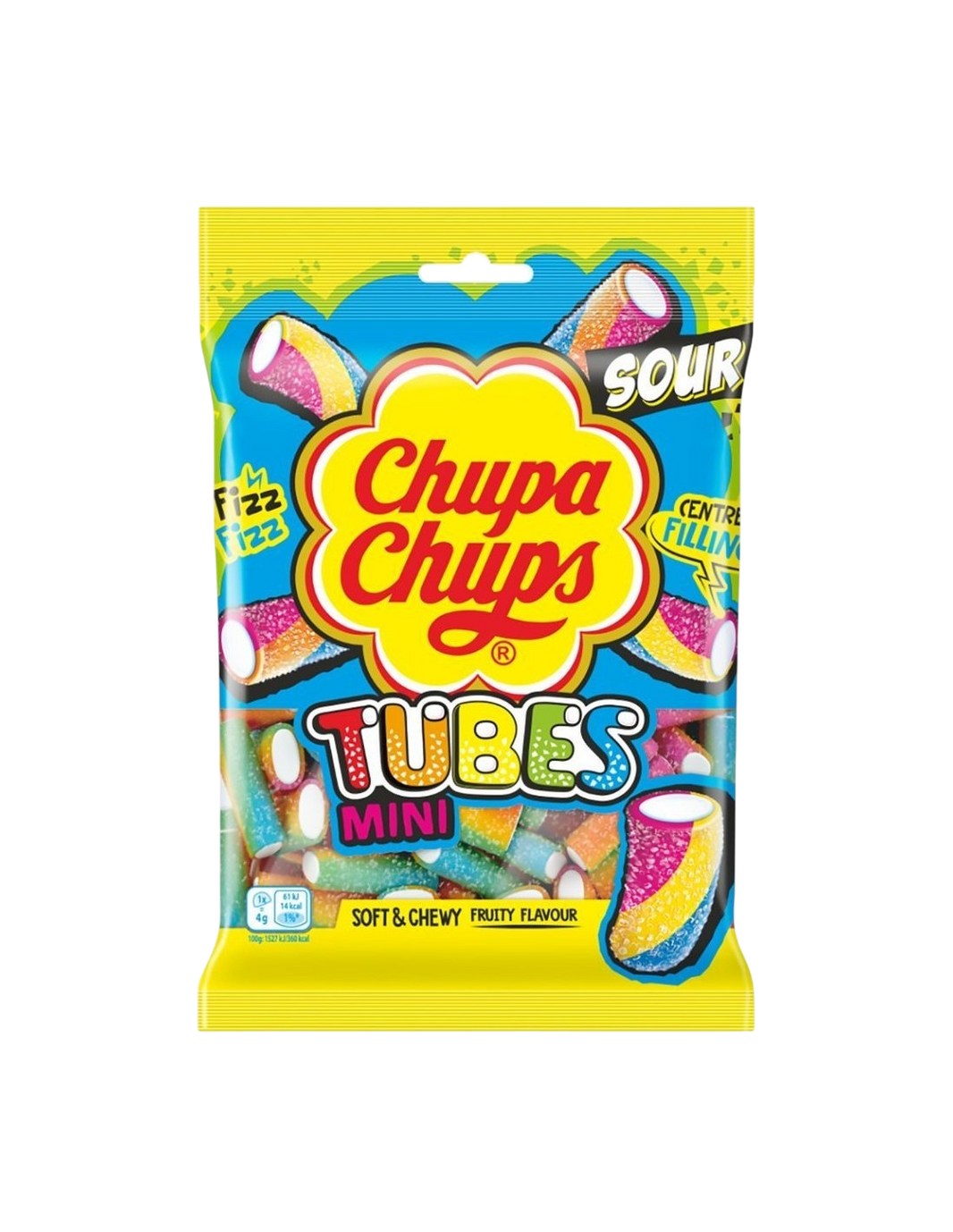 Chupa Chups gomitas Ácidas con Relleno Frutal 55g