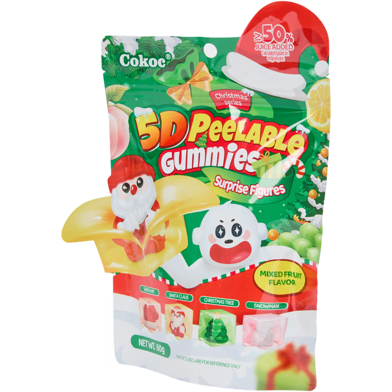 Cokoc Christmas Series 5D Peelable Gummies Surprirse Figures 60g