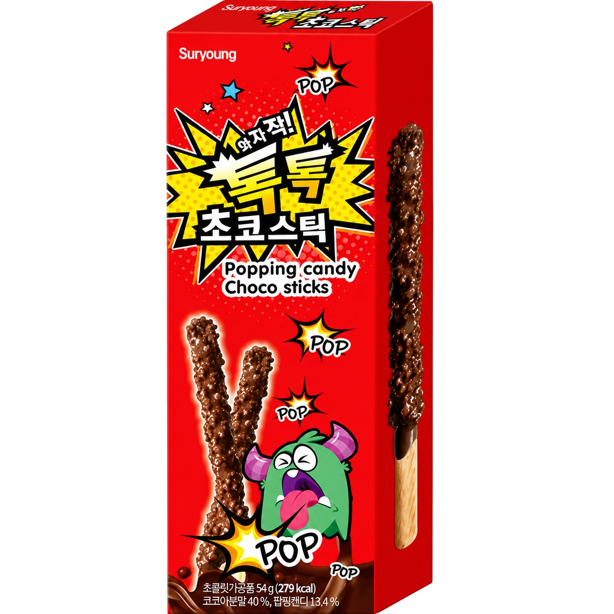 Palitos de Galleta con Chocolate y Caramelo Explosivo 54g